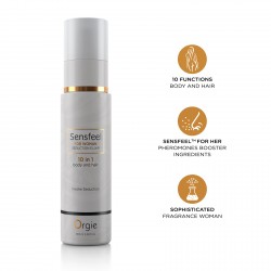 LOÇÃO 10 EM 1 PARA CORPO E CABELO COM FEROMONAS SENSFEEL FOR WOMAN 100ML ORGIE
