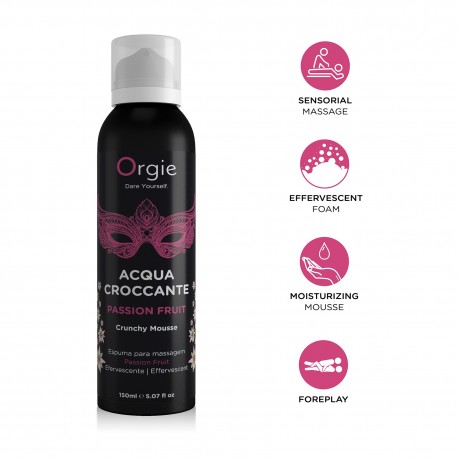 ESPUMA DE MASSAGEM CRACKELING ACQUA CROCCANTE DE MARACUJÁ 150ML ORGIE