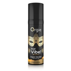 VIBRADOR LÍQUIDO COM SABOR A PIÑA COLADA DUAL VIBE 15ML ORGIE