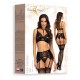 CONJUNTO DE 3 PEÇAS NOIR FANTASY SET BEAUTY NIGHT FASHION PRETO