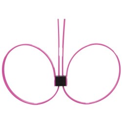 ALGEMAS DESCARTÁVEIS DE PLÁSTICO OUCH! ZIP TIE CUFFS EXTENDED ROSA