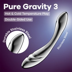 DILDO EM METAL PURE GRAVITY 3 SATISFYER