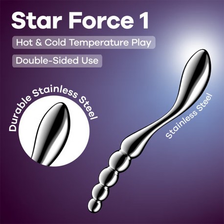DILDO EM METAL STAR FORCE 1 SATISFYER