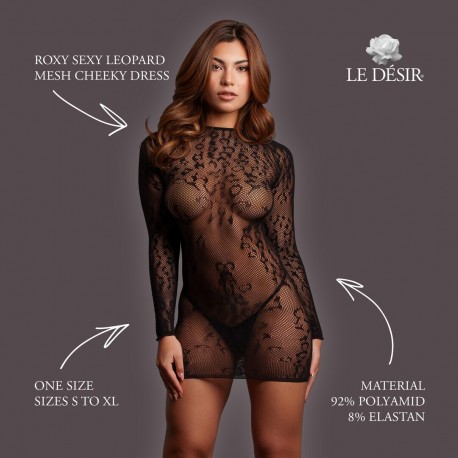 VESTIDO ROXY SEXY LEOPARD MESH LE DÉSIR 