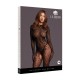 ROXY - LEOPARD OPEN KNIT CAT SUIT - ONE SIZE - BLACK