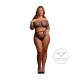 MELIA - OPEN WORK SET - QUEEN SIZE - BLACK