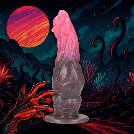 DILDO MONSTER EM SILICONE HELLSPAWN VERMELHO/PRETO OUCH!