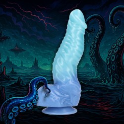 DILDO MONSTER EM SILICONE DEEP SEA HYDRA AZUL OUCH!
