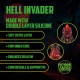 HELL INVADER - SILICONE DILDO - RED/BLACK