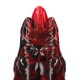 HELL INVADER - SILICONE DILDO - RED/BLACK