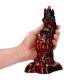 DILDO MONSTER EM SILICONE HELL INVADER VERMELHO/PRETO OUCH!