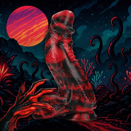 DILDO MONSTER EM SILICONE DARK LYCAN SPAWN VERMELHO/PRETO OUCH!