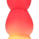 PLUG ANAL MONSTER EM SILICONE WHIPPED BERRY VERMELHO/AMARELO OUCH!