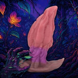 PLUG ANAL MONSTER EM SILICONE VEIN DARKSPAWN ROXO OUCH!