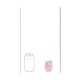 DREAMSICLE - COMPACT AIRTAP VIBRATOR WITH TWO HEAD ATTACHMENTS - PINK