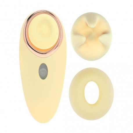 ESTIMULADOR AIRTAP COM ACESSÓRIOS AURIE AMARELO LOVELINE 