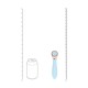 VIBRADOR COM ACESSÓRIOS AIRTAP WAND AZUL LOVELINE