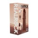 DUAL DENSITY SILICONE REALISTIC SLIDING SKIN DILDO - 6 / 15,5 CM - BROWN