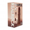 DUAL DENSITY SILICONE REALISTIC SLIDING SKIN DILDO - 6 / 15,5 CM - BROWN