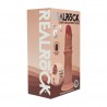DUAL DENSITY SILICONE REALISTIC SLIDING SKIN DILDO - 6 / 15,5 CM - TAN