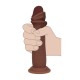 DUAL DENSITY SILICONE REALISTIC SLIDING SKIN DILDO - 7 / 18,5 CM - BROWN
