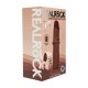 DUAL DENSITY SILICONE REALISTIC SLIDING SKIN DILDO - 7 / 18,5 CM - BROWN