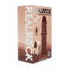 DUAL DENSITY SILICONE REALISTIC SLIDING SKIN DILDO - 7 / 18,5 CM - BROWN