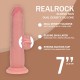 DUAL DENSITY SILICONE REALISTIC SLIDING SKIN DILDO - 7 / 18,5 CM - FLESH