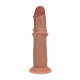 DUAL DENSITY SILICONE REALISTIC SLIDING SKIN DILDO - 7 / 18,5 CM - TAN