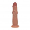 DILDO REALÍSTICO DUAL DENSITY SILICONE SLIDING SKIN 7 /18.5 CM TAN REALROCK