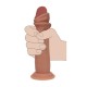 DUAL DENSITY SILICONE REALISTIC SLIDING SKIN DILDO - 7 / 18,5 CM - TAN