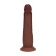 DUAL DENSITY SILICONE REALISTIC SLIDING SKIN DILDO - 8 / 20,5 CM - BROWN