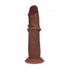 DILDO REALÍSTICO DUAL DENSITY SILICONE SLIDING SKIN 8 /20.5 CM BROWN REALROCK