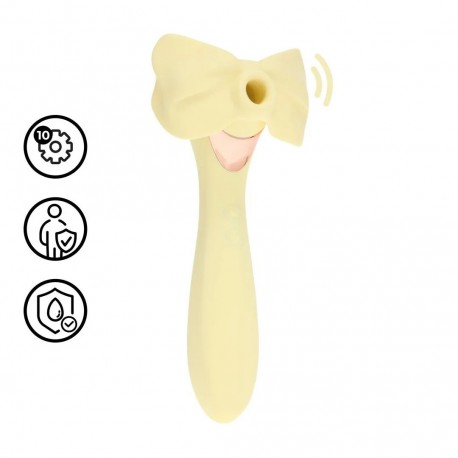 VIBRADOR COM ACESSÓRIOS AIRTAP WAND AMARELO LOVELINE
