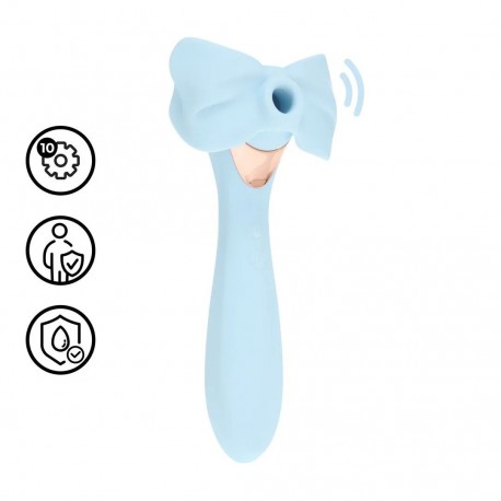 VIBRADOR COM ACESSÓRIOS AIRTAP WAND AZUL LOVELINE