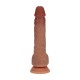 VIBRADOR DUAL DENSITY SILICONE REALISTIC THRUSTING 7 /17.8 CM TAN REALROCK