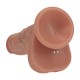 VIBRADOR DUAL DENSITY SILICONE REALISTIC THRUSTING 7 /17.8 CM TAN REALROCK