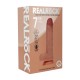 VIBRADOR DUAL DENSITY SILICONE REALISTIC THRUSTING 7 /17.8 CM TAN REALROCK