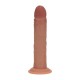 VIBRADOR REALÍSTICO DUAL DENSITY SILICONE CURVED 8 /20.3 CM TAN REALROCK