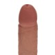 VIBRADOR REALÍSTICO DUAL DENSITY SILICONE CURVED 8 /20.3 CM TAN REALROCK
