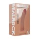 VIBRADOR REALÍSTICO DUAL DENSITY SILICONE CURVED 8 /20.3 CM TAN REALROCK