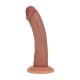 VIBRADOR REALÍSTICO DUAL DENSITY SILICONE CURVED 6 /15.5 CM TAN REALROCK