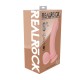 VIBRADOR RECARREGÁVEL COM TESTÍCULOS DUAL DENSITY LIQUID SILICONE CURVED 8 /20 CM FLESH REALROCK