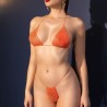BIQUÍNI DE STRASS CR-4898 LARANJA CHILIROSE