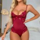 BODY DE RENDA TRANSPARENTE RED WINE DE NAMOUR