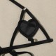 CONJUNTO DE 2 PEÇAS HEART SHAPED PRETO DE NAMOUR 