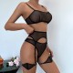 CONJUNTO DE 3 PEÇAS SHEER MILK SILK PRETO DE NAMOUR 