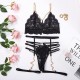 CONJUNTO DE 3 PEÇAS LACE CUT-OUT PRETO DE NAMOUR 