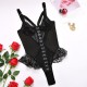 BODY RUFFLED ‌LACE MESH WITH HOOK FRONT DE NAMOUR
