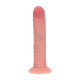 DUAL DENSITY SILICONE CURVED REALISTIC DILDO WITH SUCTION CUP - 8 / 20,5 CM - FLESH